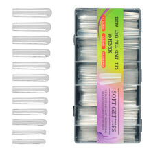 504Pcs Soft Gel Nail Tips Extra Long Full Cover-Square Armor