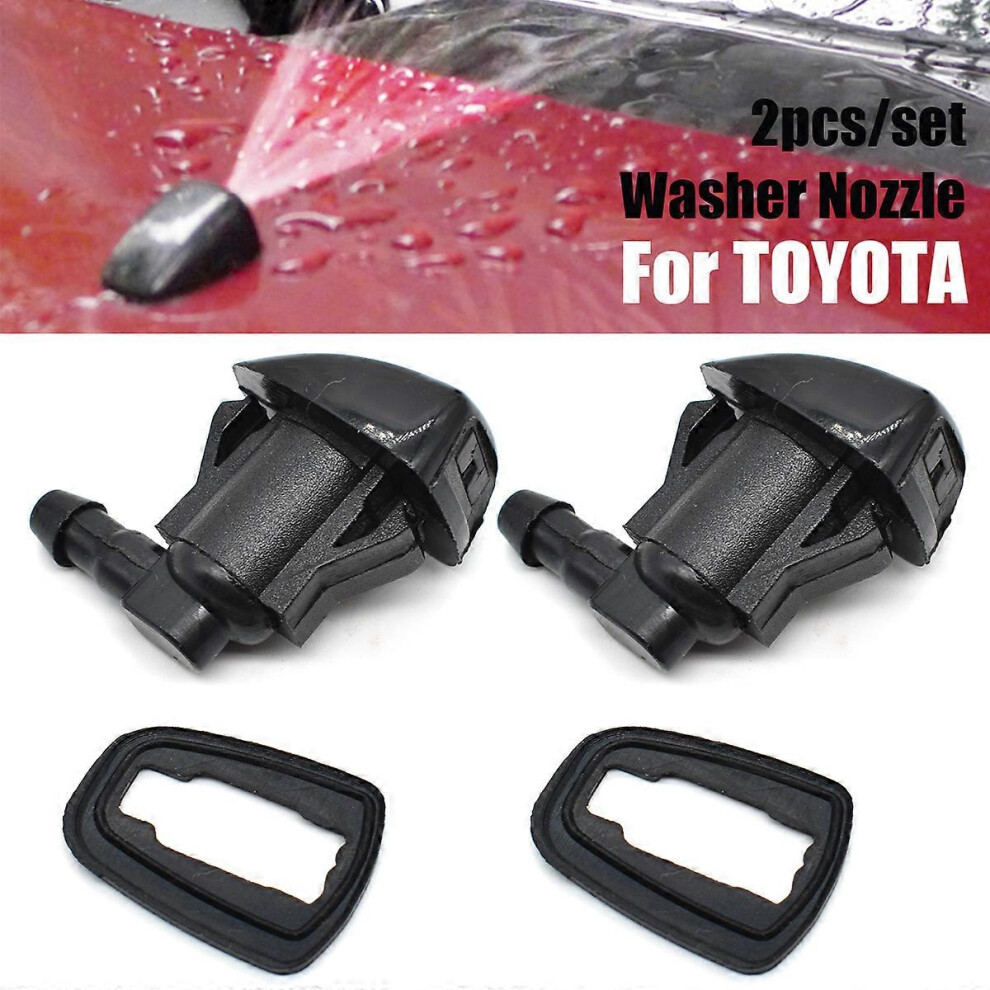 2Pcs Car Front Windshield Water Spray Wiper Nozzle 85381-Ae020 For Toyota E120 Corolla Camry Sienna Avensis T25 Corsa Xv30 Hilux 6935161351293