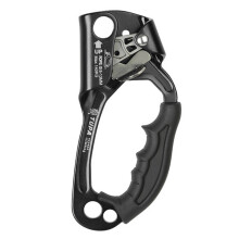 Ascendedor de escalada en roca, diseño de múltiples orificios, de aleación de aluminio de alta resistencia para cuerda de 8-13 mm, con mango