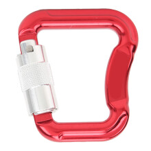 Mosquetón de bloqueo de aleación de aluminio premium para camping y senderismo, forma ovalada simétrica, cuerda mejorada, perforación nasal con
