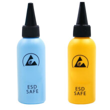 2 pieces 60ml ESD solvent bottle made of plastic, quality, leakproof needle bottle for removing adhesive, blue yellow