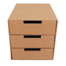 Stapelbar förvaringslåda för kontor och hem, flanellfoder, skrivbordsarkivering, dokumentskydd, solid MDF-struktur, miljövänlig och hållbar (1