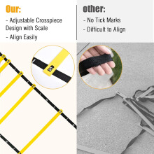 Escalera de agilidad, herramienta de entrenamiento atlético para mejorar la velocidad, correas de nailon de alta calidad con diseño ergonómico,