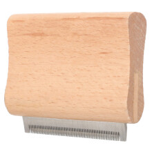 Wooden Horse Brush for Grooming, Hair Removal Scraper, 8x7cm