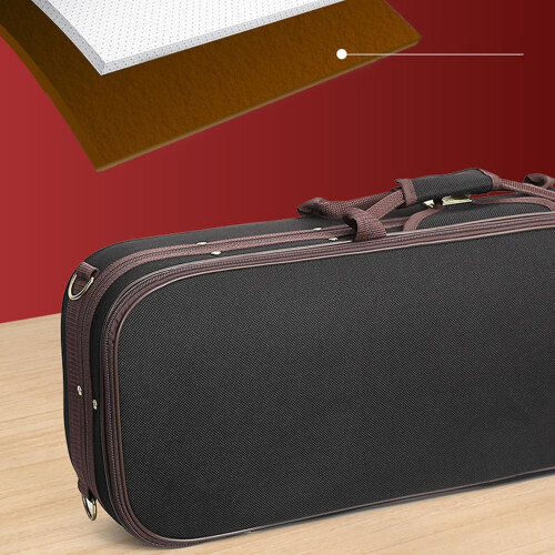 Violin Case Protective Instrument Case, Fabric Texture, Black, Carrying Case For Students And Professionals 2