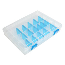 Boîte de rangement portable pour matériel de pêche, boîte de rangement multifonctionnelle de haute qualité avec couvercle transparent, équipée