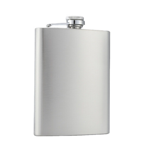 Φιάλη Camping Companion, 4oz από γυαλισμένο ασήμι ανοξείδωτο ατσάλι με βιδωτό καπάκι για