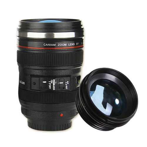 Κούπα καφέ με φακό κάμερας, αντίγραφο Canon EF24-105mm μεγέθους 1:1, εσωτερικό από