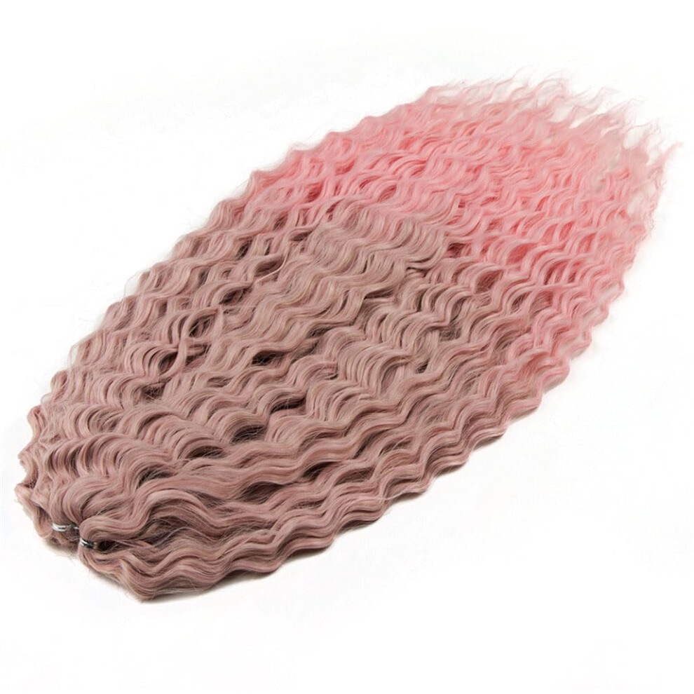 Crochet Hair Water Wave Deep Wave Twist 22 Inch Ombre Blonde Synthetic Braid Hair Extension