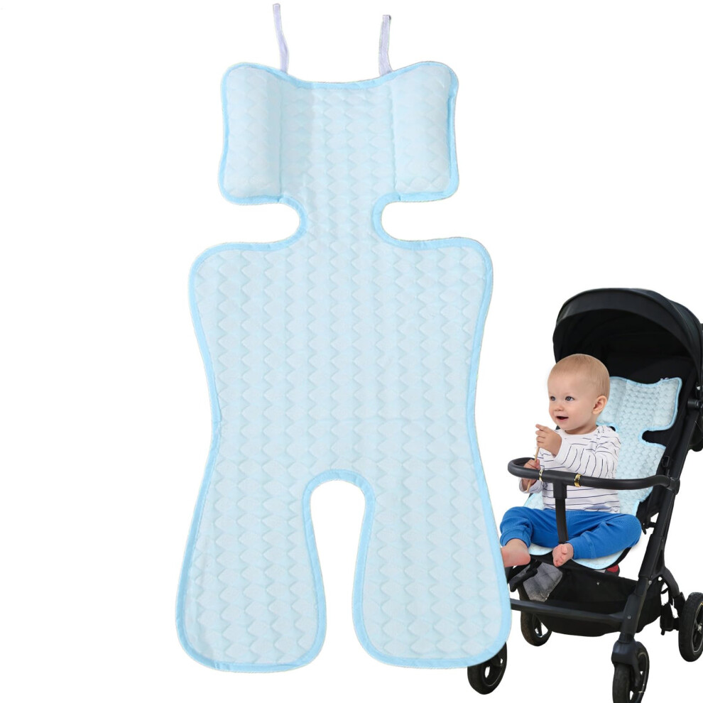 Cooling Stroller Pad Reusable Cooler Mat For Baby Car Seat Cooler Liner Compatible With Toddler Swing Cradle Blue