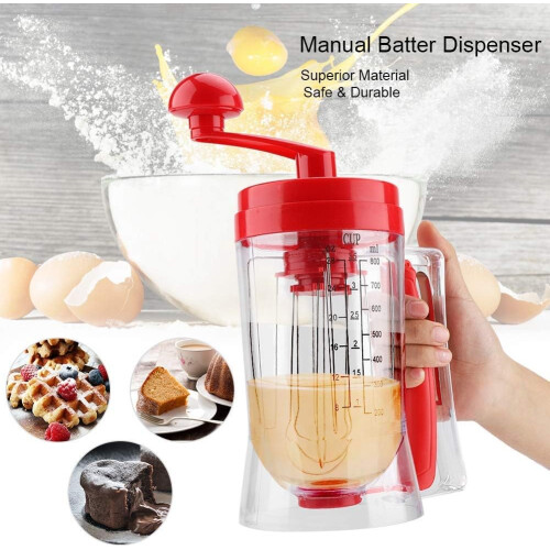 Batter Dispenser HandHeld ABS Material Manual Pancake Cupcake Batter Mixer Baking Tool 1