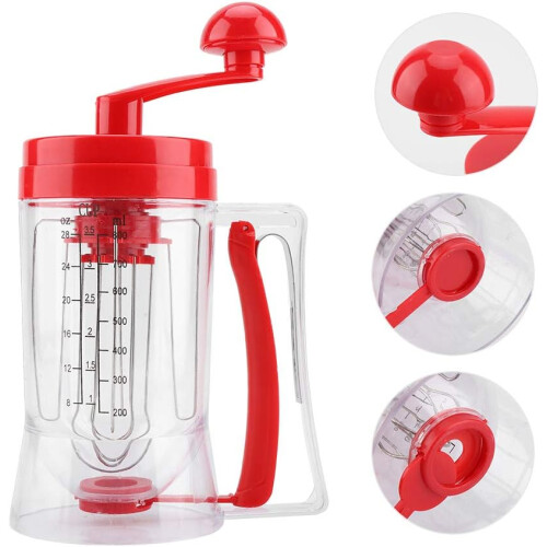 Batter Dispenser HandHeld ABS Material Manual Pancake Cupcake Batter Mixer Baking Tool 2