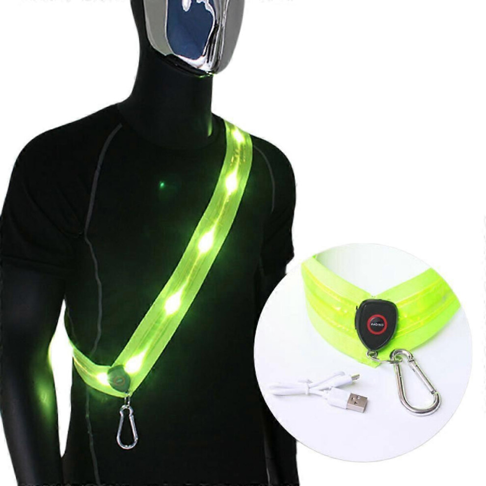 Led Night Running Gear High Visibility Reflective Sash Rechargeable Running Reflective Gear Safety Reflector For Women 6935161353075