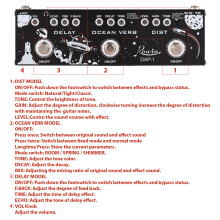 ROWIN 3-in-1-Gitarren-Multieffektpedal,
