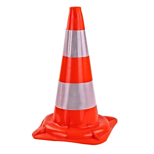 Stabilo Traffic Cone, Traffic Cone, Warning Cone, Traffic Cone, Warning Cone, 500 mm with 2 Strips