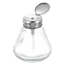 Solvent Alcohol Dispenser 180 ml (6.1 oz) Conical Pressure Liquid Dispenser Pump Bottle with Plastic Hose and Copper Core for Acetone Polish Remover