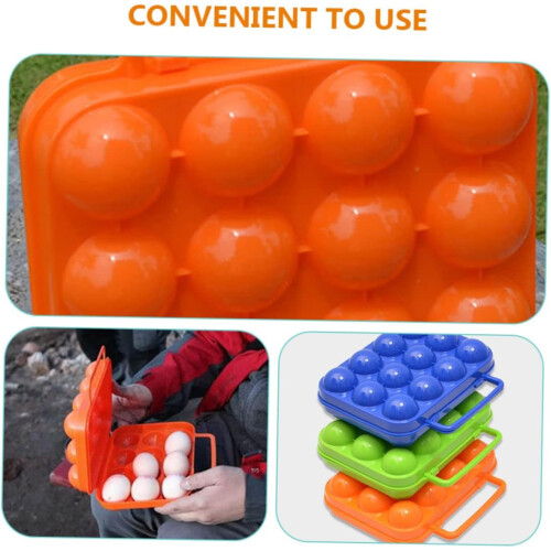 2pcs Portable Egg Carton Plastic Folding Egg Storage Carry Case For Refrigerator Organizer Bin Camping Picnic 2