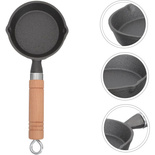 Mini Omelette Pan Cast Iron Egg Frying Pan NonStick Compact Skillet For Breakfast 1