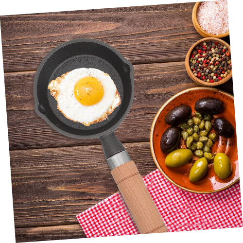Mini Omelette Pan Cast Iron Egg Frying Pan NonStick Compact Skillet For Breakfast 2