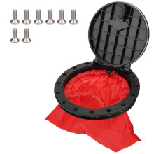 Cubierta para la plataforma del kayak con bolsa de almacenamiento roja. Cubierta impermeable de material ABS de alta calidad. Protección contra