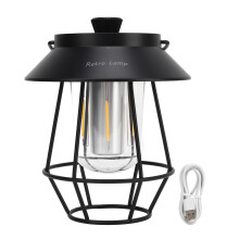Lanterna da campeggio a LED dal design vintage, con funzione di regolazione dell'intensità luminosa sicura e non polarizzata e funzione di luce