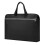 Thickened Double Layer Business Briefcase Multifunctional Waterproof Zipper Pouch Solid Color Black Large Capacity Organizer 1