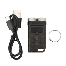 Guerreiro Compacto: Lanterna EDC pequena e potente, seu anjo da guarda de bolso. LED recarregável de 900 lúmens com base magnética para aventuras