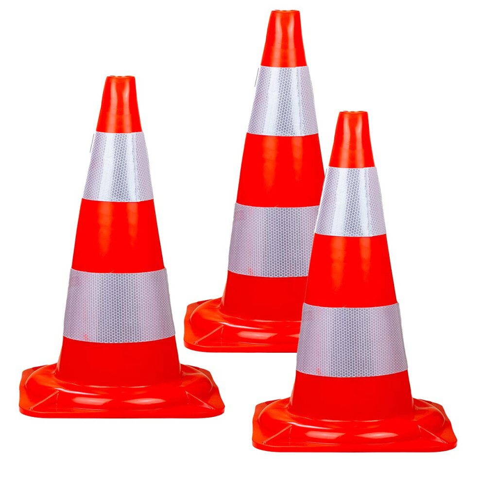 Pylons Traffic Cones 50 Cm Warning Cones Marker Hat Set Cone Barrier (3) 9001264320379