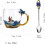 Γυάλινη κούπα τσαγιού Butterfly & Red Rose, 320ml κρύσταλλο χωρίς μόλυβδο, κομψή χειροποίητη 5