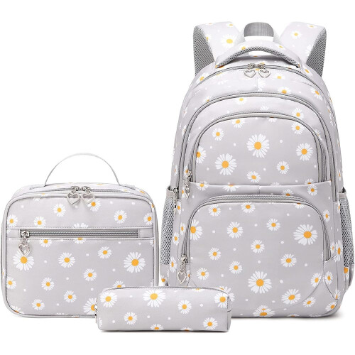 Σετ Σακιδίων Πλάτης Chic Daisy για Κορίτσια, Ελαφριά Εργονομική Τσάντα Σχολείου 1