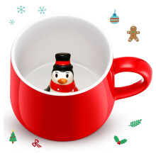 Ideale Weihnachtsgeschenke, 3D-Tassen mit versteckten Weihnachtsfiguren, perfekt zum Servieren von heißer Schokolade, Kaffee und Tee, sichere und