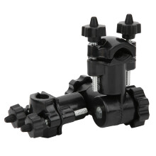 Supporto per canna da pesca con telaio in acciaio inossidabile, supporto portatile per ombrellone da pesca con morsetto girevole a 360 gradi per