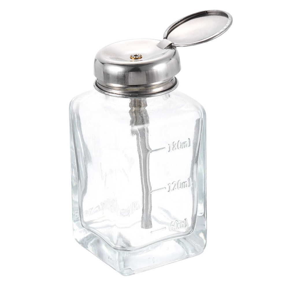 Solvent Alcohol Dispenser 180 ml (6.1 oz) Conical Pressure Liquid Dispenser with Stainless Steel Tube and Copper Core for Acetone Polish Remover