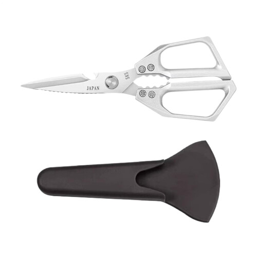 Kitchen Scissors Ergonomic All Purpose Kitchen Shears For Cooking And Fabric Cutting Restaurant Silver