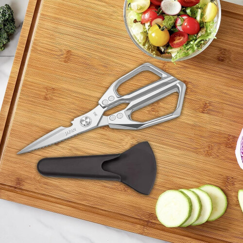 Kitchen Scissors Ergonomic All Purpose Kitchen Shears For Cooking And Fabric Cutting Restaurant Silver 1