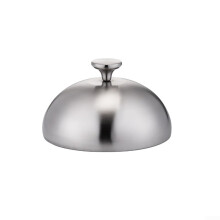Stainless Steel Plate Dome Lid, 14 Cm, Cooking And Food Presentation, Indoor Outdoor Use, Protects From Flies And Bugs