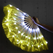 Glowing Fluorescent Folding Fan Model LED LightUp Stage Performance Anime Party Fan