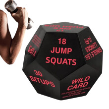Fitness Dice 12Sided Workout Cube Gym Dice For Women, Squats Game, Red