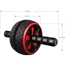 Ab Roller Wheel, dobbelthjulet kernestyrketræningsredskab til effektiv træning derhjemme eller i fitnesscentret, skridsikker og stille rulning,