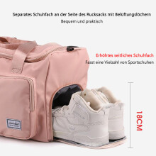 Borsa da viaggio alla moda, borsone da weekend multifunzionale con tasca impermeabile separata per palestra, spiaggia e pernottamenti, resistente e