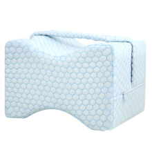 Cooling Gel Memory Foam Knee Pillow, Knee Pillow for Side Sleepers with Ergonomic Design and Cooling Cover, Adjustable Leg Pillow for Sciatica Back Kn