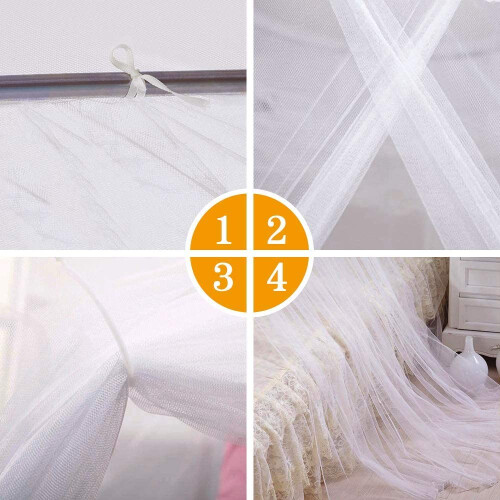 Στέγαστρο κρεβατιού Princess Decoration, Τετράγωνο σχέδιο για μέγιστη άνεση, Εύκολη 1