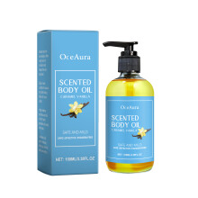 Caramel Vanilla Body Oil, Hydrating Soothing Nourishing Massage Oil