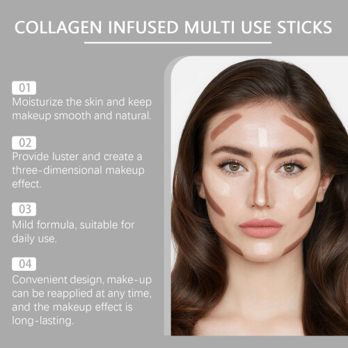 Kollagen-Makeup-Stick, feuchtigkeitsspendend, mehrfarbig 2