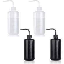 Leichte, tragbare Tattoo-Waschflasche, vielseitig einsetzbare Quetschflasche 500 ml mit gutem Verschluss zum Gießen von Sukkulenten (4 Stück)