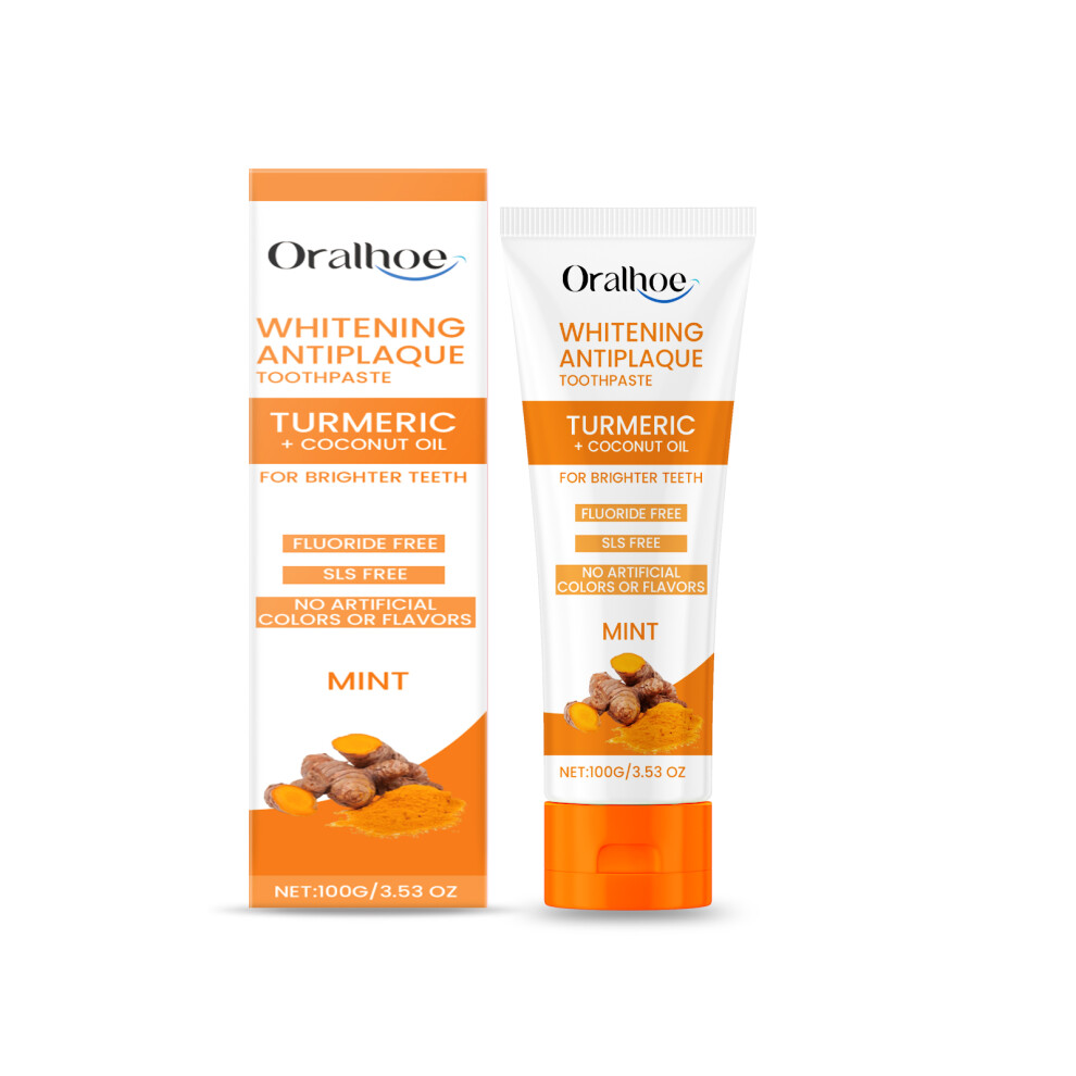 Yellow Turmeric Toothpaste For Teeth Brightening & Stain Removal