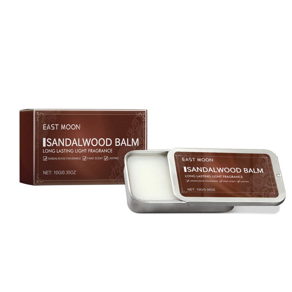 Men's Solid Balm (Sandalwood), Long-Lasting Refreshing Non-Greasy