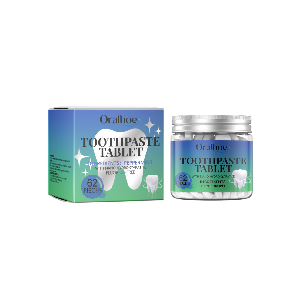 Yellow Mint Whitening Toothpaste Tablets - Tartar & Fresh Breath
