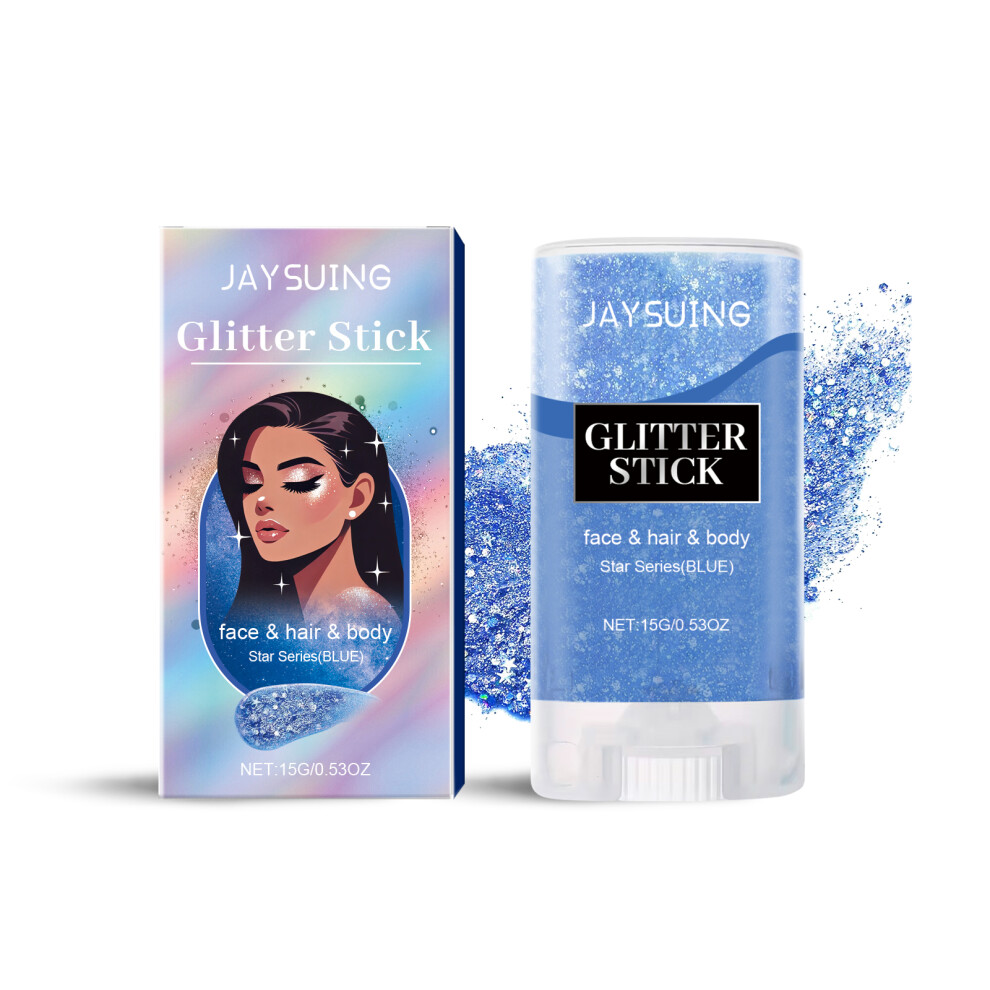 Sequined Glitter Stick (Blue) Face Body Collarbone Shine