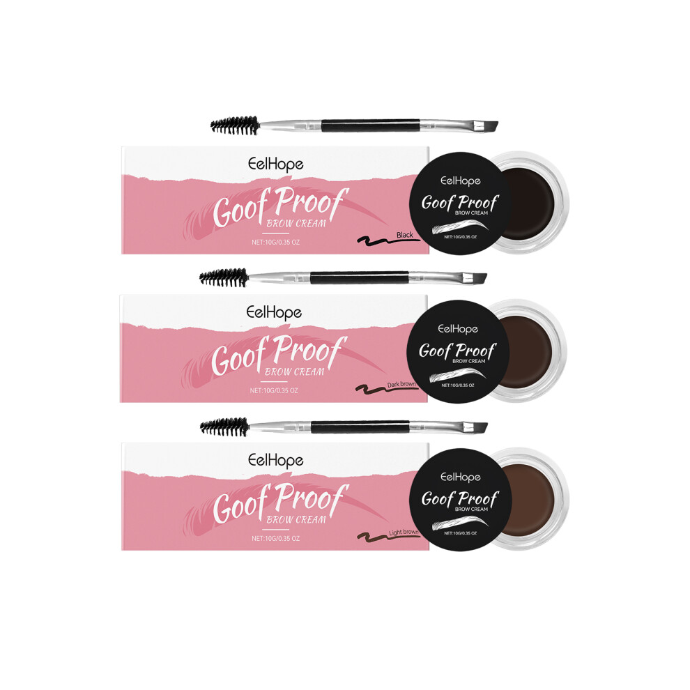 Cream Anti-Smudge Eyebrow Multi-Color, Moisturizing & Waterproof